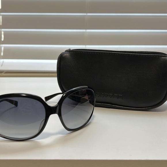 Oliver peoples Mariette black and gold sunglasses with gradient lenses